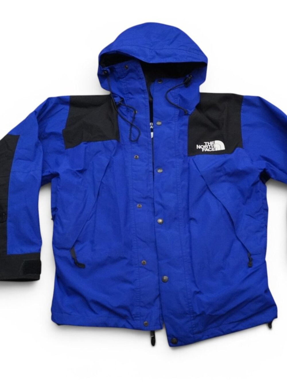 Vintage 90s The North Face Gore-Tex Mountain Light Hooded Jacket Men Small Blue